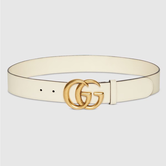 Gucci GG Marmont White Wide Belt - Picture 7 of 10